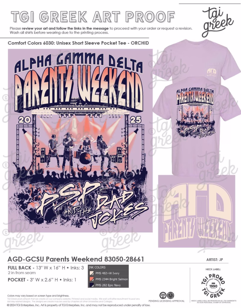 Merch: Parents weekend 25