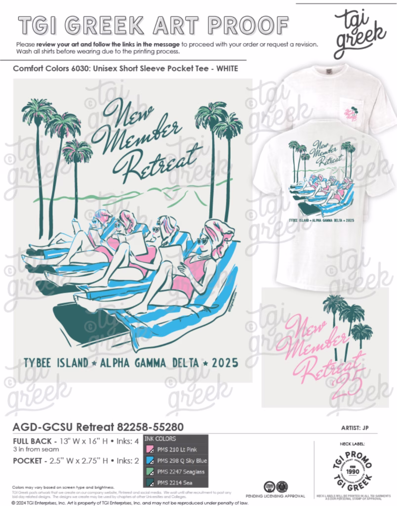 Merch Order: New Member retreat 25